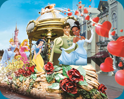 Princes Tiana in Disney's Once Upon a Dream Parade