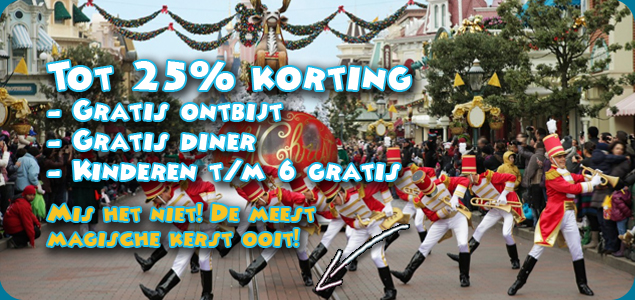 Disneyland aanbieding kerst 2015/2016