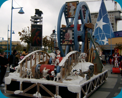 101 Dalmatirs float & Cruella de Vil